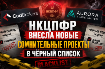 Предупреждение НКЦПФР о сомнительных брокерах CadBrokers и Aurora Trade Limited